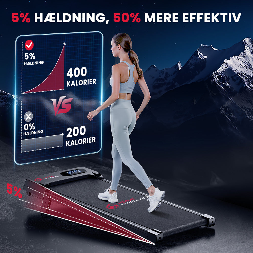 Løbebånd T7, Hastighed 1-6 km/t, 5% Manuel Hældning
