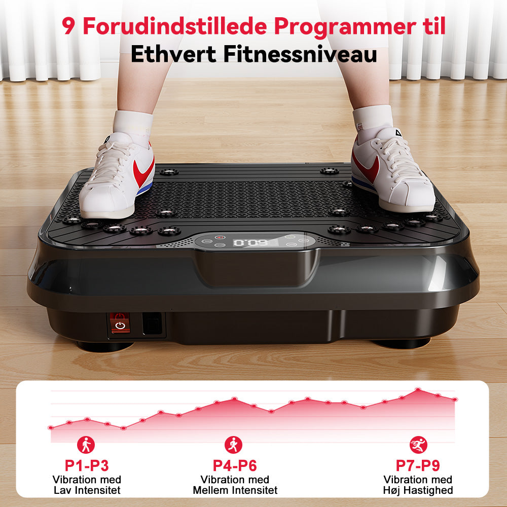 Fitness Vibrationsplade F1, 250 Intensitetsniveauer