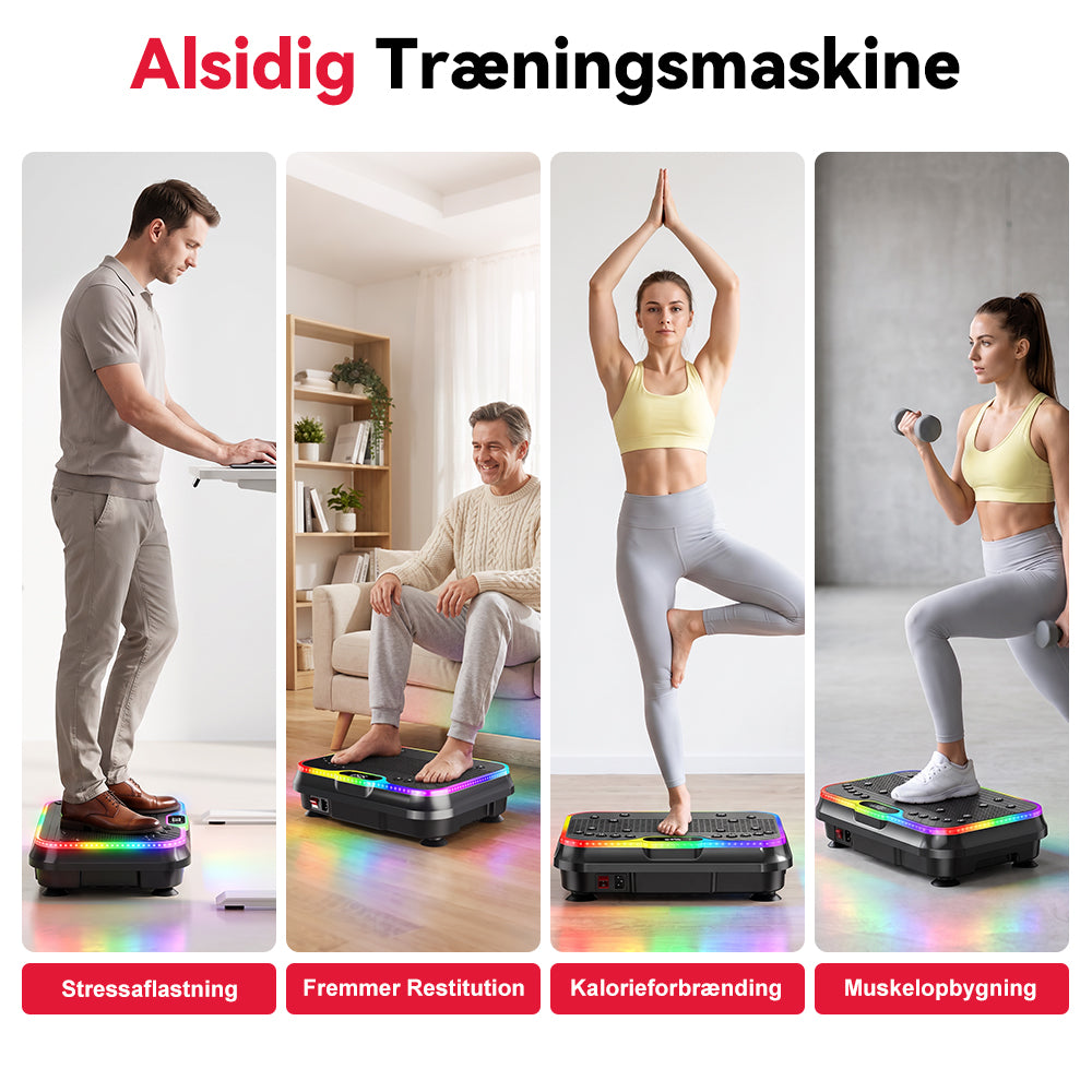 Fitness Vibrationsplade F1, 250 Intensitetsniveauer