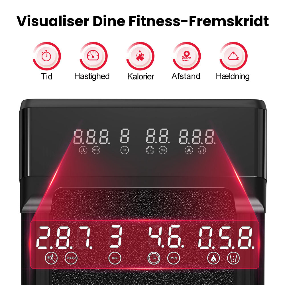 Løbebånd Y1 med 0-12 % Automatisk Hældning, Hastighed 1-10 km/t