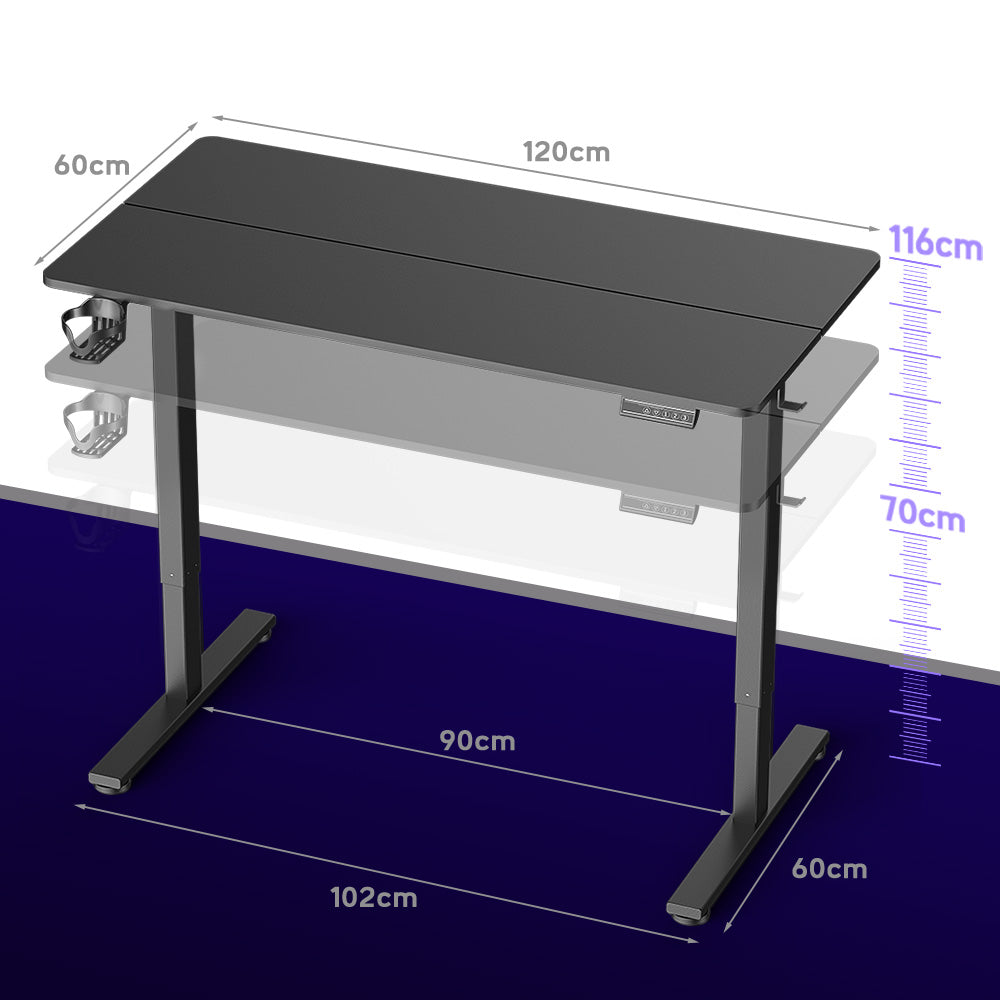 Elektrisk Ståbord Højdejusterbar, 120x60cm