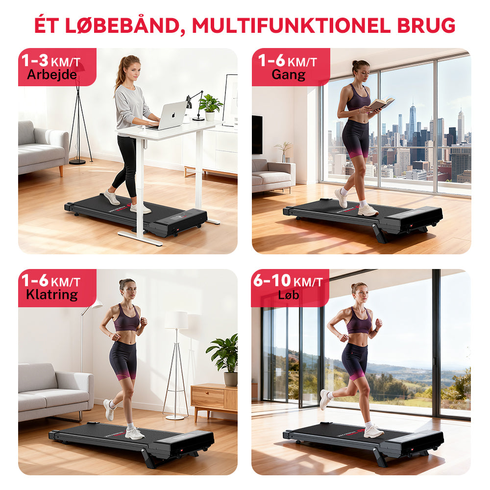 Løbebånd C1, Hastighed 1-10 km/t, 5% Manuel Hældning