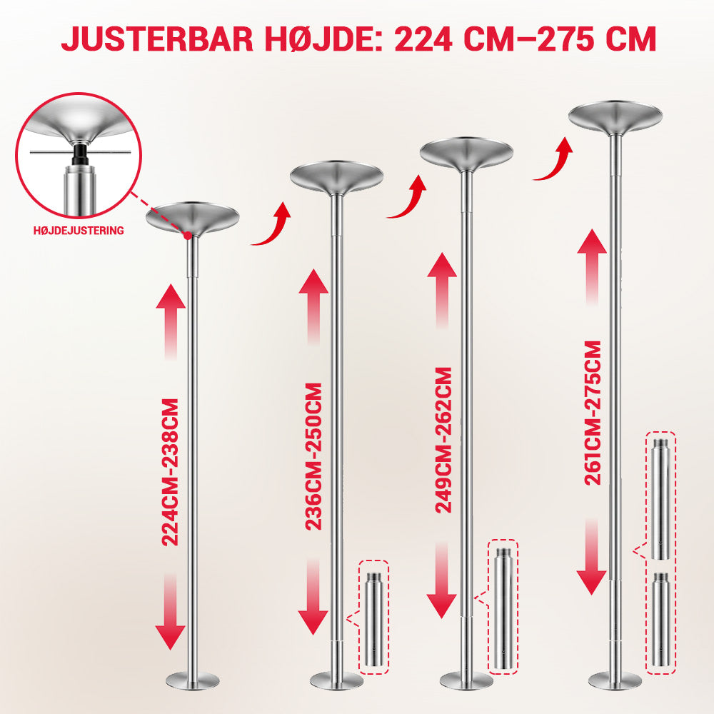 Højdejusterbar Fitness-Dansestang