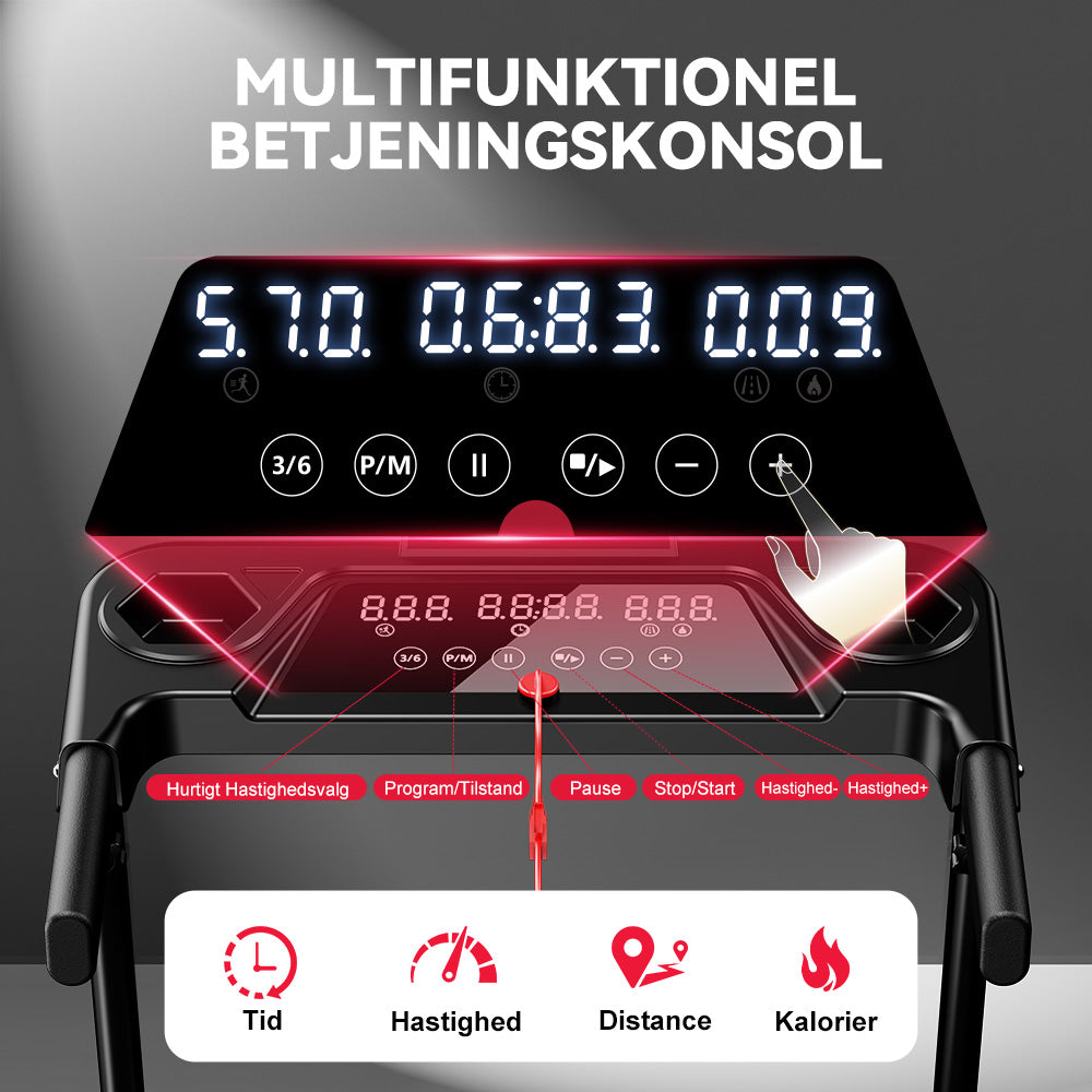 Sammenklappeligt Løbebånd Q5 med Stigning, Børsteløs Motor, Hastighed 1-12 km/t