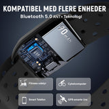 Armbånd med Pulsmåler, Bluetooth 5.0/ANT+, IP67 Vandtæt