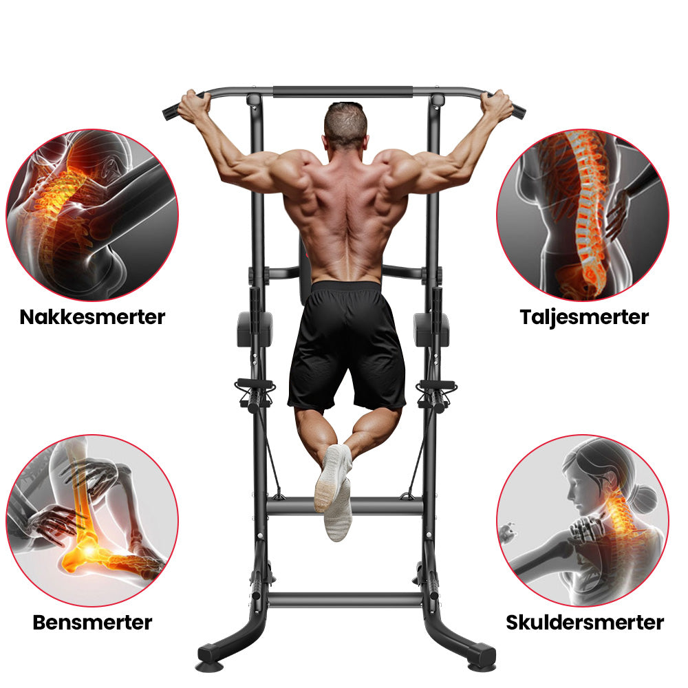 Power Tower Dip Station Pull Up Bar
