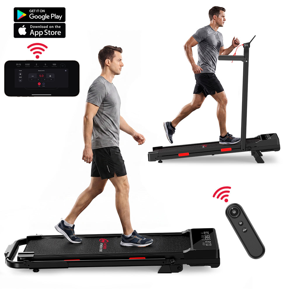 Foldbare Løbebånd Q2 Pro med 5% Manuel Hældning, hastighed 1–10 km/t (Ny Version)