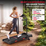 Foldbare Løbebånd Q2 Pro med 5% Manuel Hældning, hastighed 1–10 km/t (Ny Version)