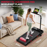 Foldbare Løbebånd Q2 Pro med 5% Manuel Hældning, hastighed 1–10 km/t (Ny Version)