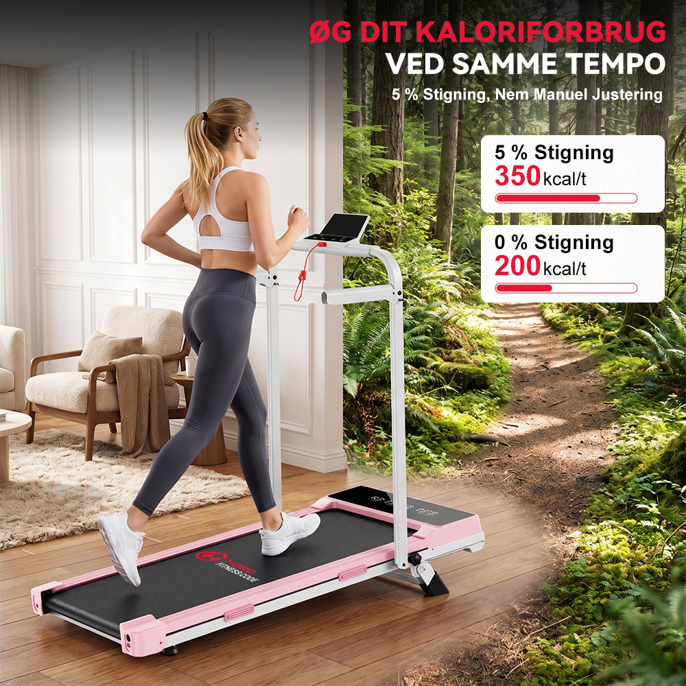 Foldbare Løbebånd Q2 Pro med 5% Manuel Hældning, hastighed 1–10 km/t (Ny Version)