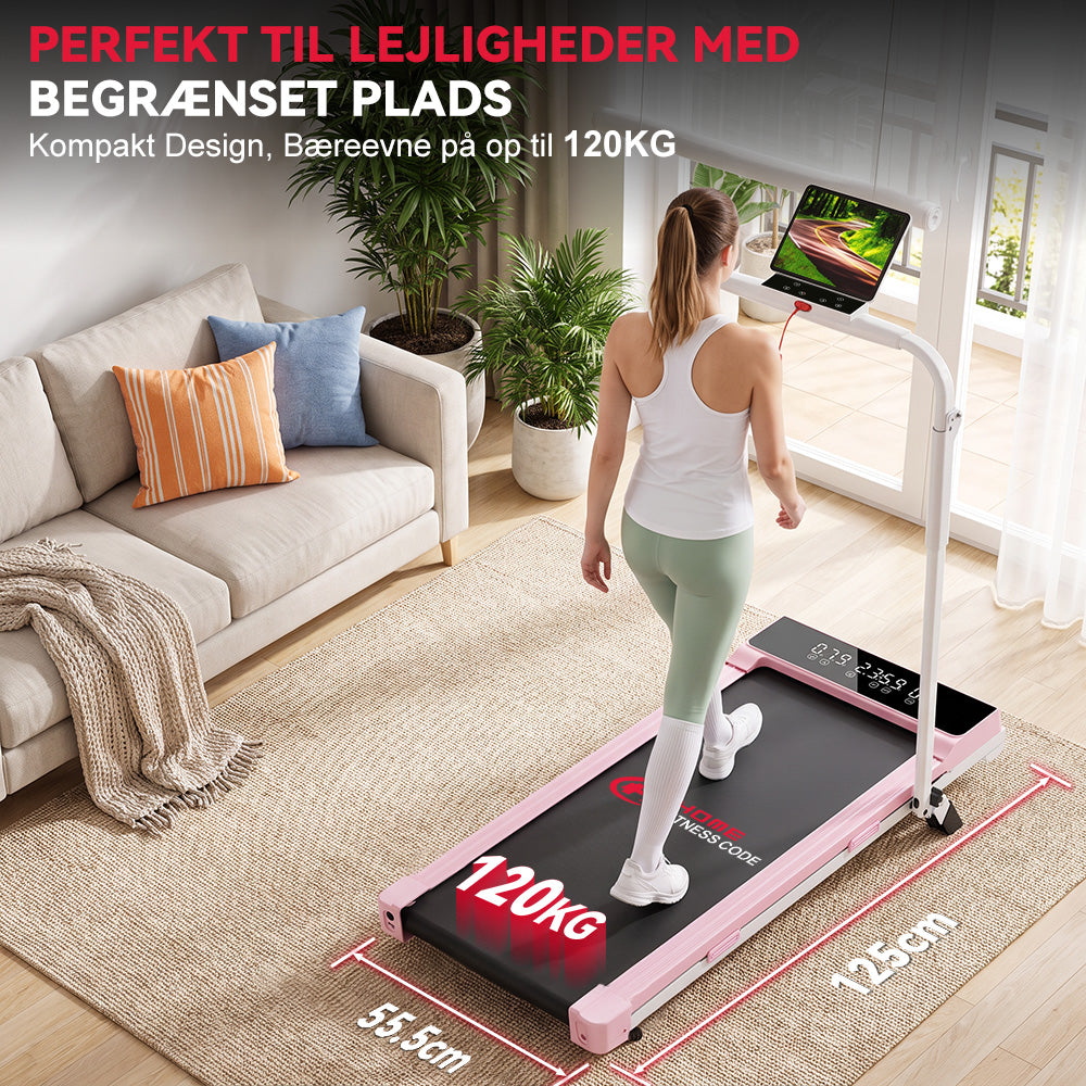 Foldbare Løbebånd Q2 Pro med 5% Manuel Hældning, hastighed 1–10 km/t (Ny Version)