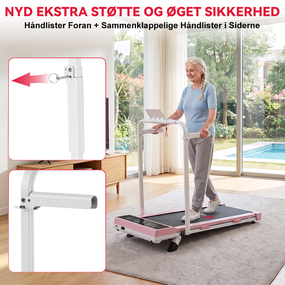 Foldbare Løbebånd Q2 Pro med 5% Manuel Hældning, hastighed 1–10 km/t (Ny Version)