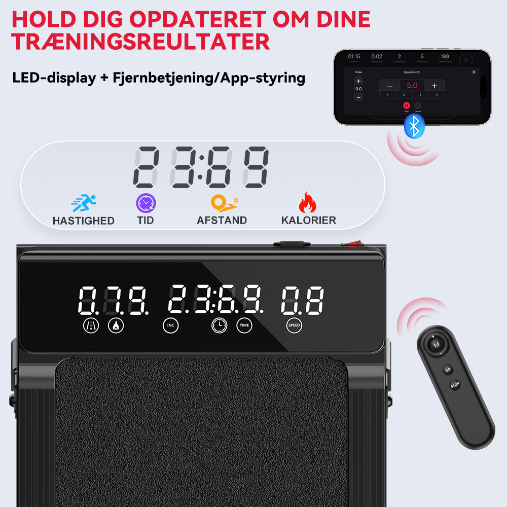 Løbebånd Q2 Pro med 5% Manuel Hældning, hastighed 1–10 km/t (Ny Version)