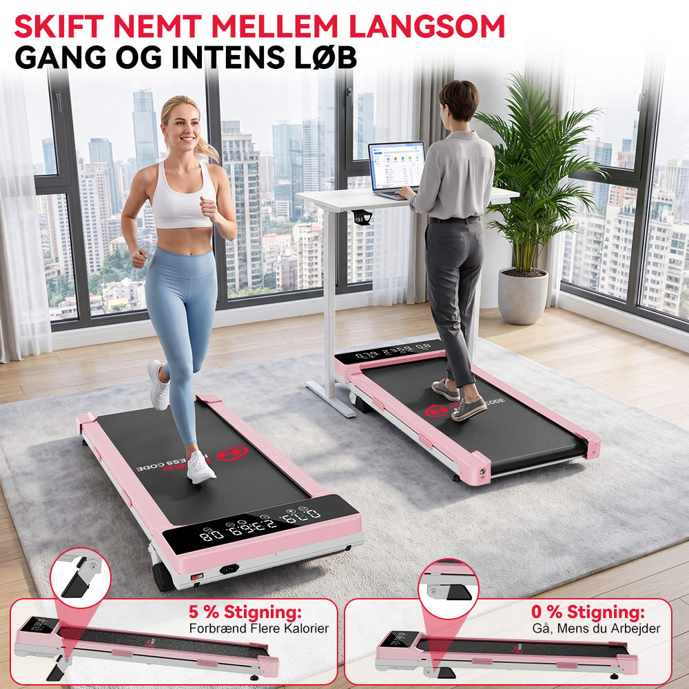 Løbebånd Q2 Pro med 5% Manuel Hældning, hastighed 1–10 km/t (Ny Version)