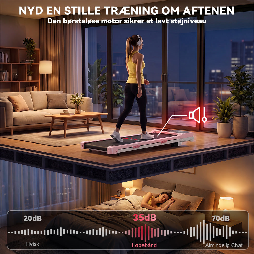 Løbebånd Q2 Pro med 5% Manuel Hældning, hastighed 1–10 km/t (Ny Version)