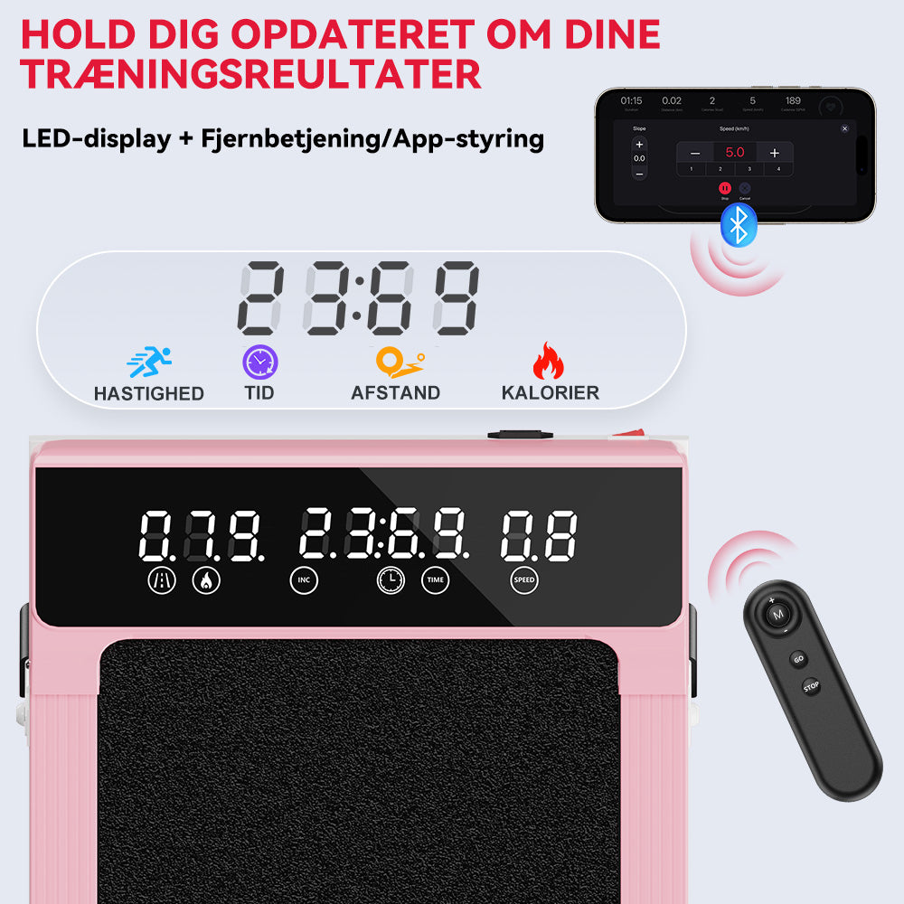 Løbebånd Q2 Pro med 5% Manuel Hældning, hastighed 1–10 km/t (Ny Version)