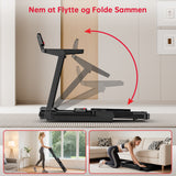 Foldbare Løbebånd Q8, Hastighed 1-12 km/t, 5% Manuel Hældning