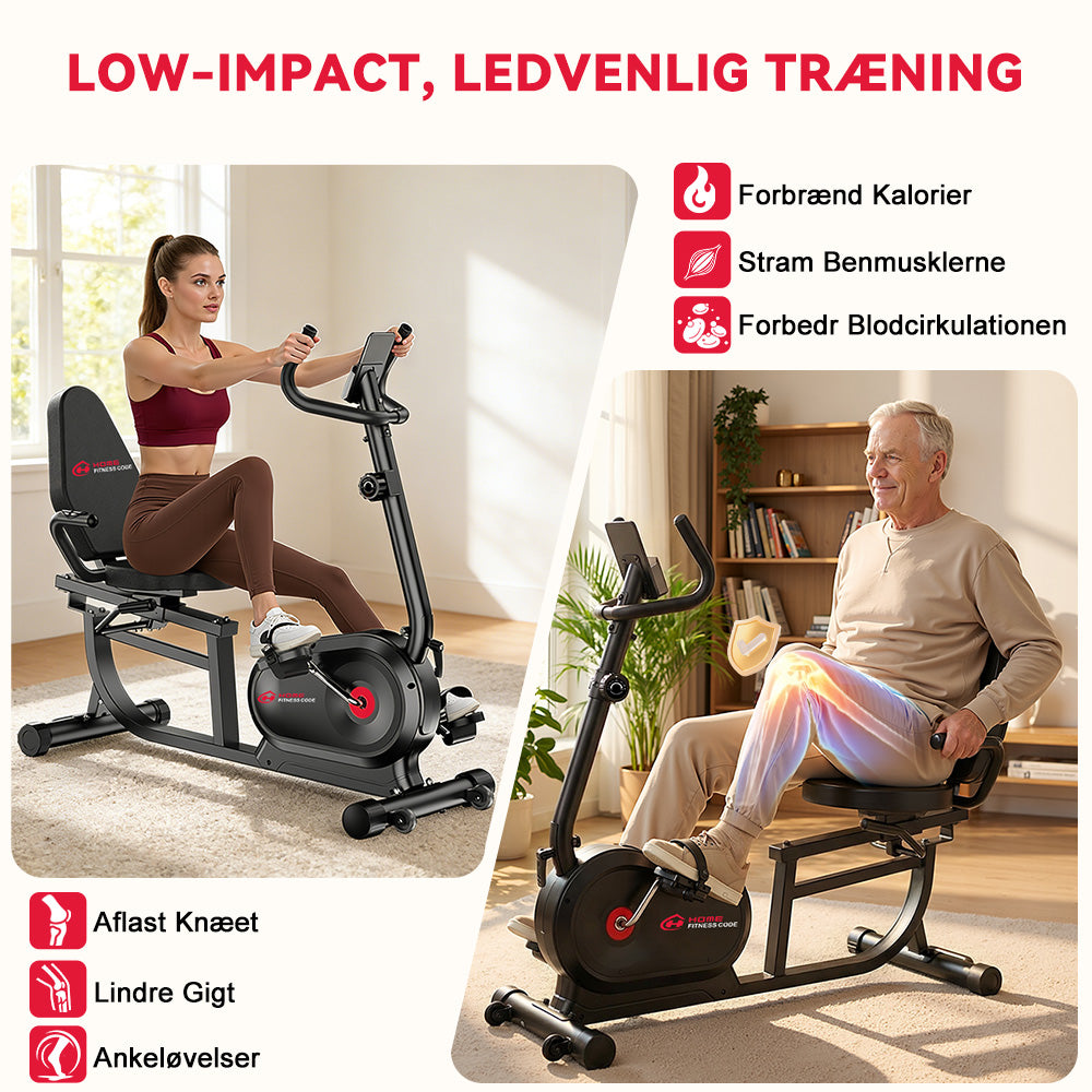 Liggende Motionscykel X1, 16 Modstandsniveauer