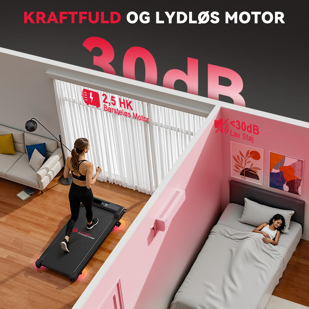 Løbebånd Z3 med Børsteløs Motor, Hastighed 1-6 km/t, 5% Manuel Hældning