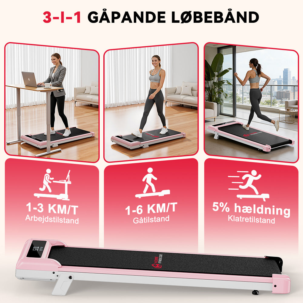 Løbebånd Z3 med Børsteløs Motor, Hastighed 1-6 km/t, 5% Manuel Hældning