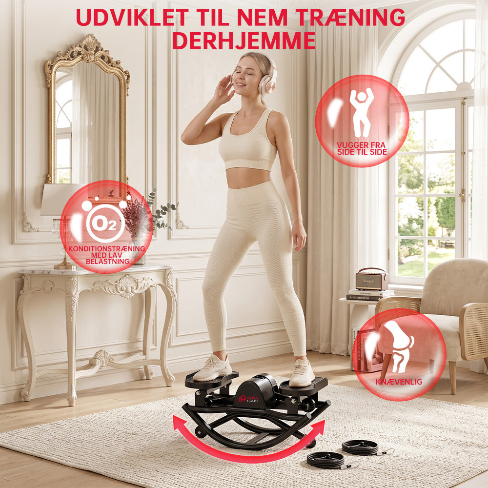 U-Formede Stepmaskiner med Modstandsbånd og Skridsikker Måtte