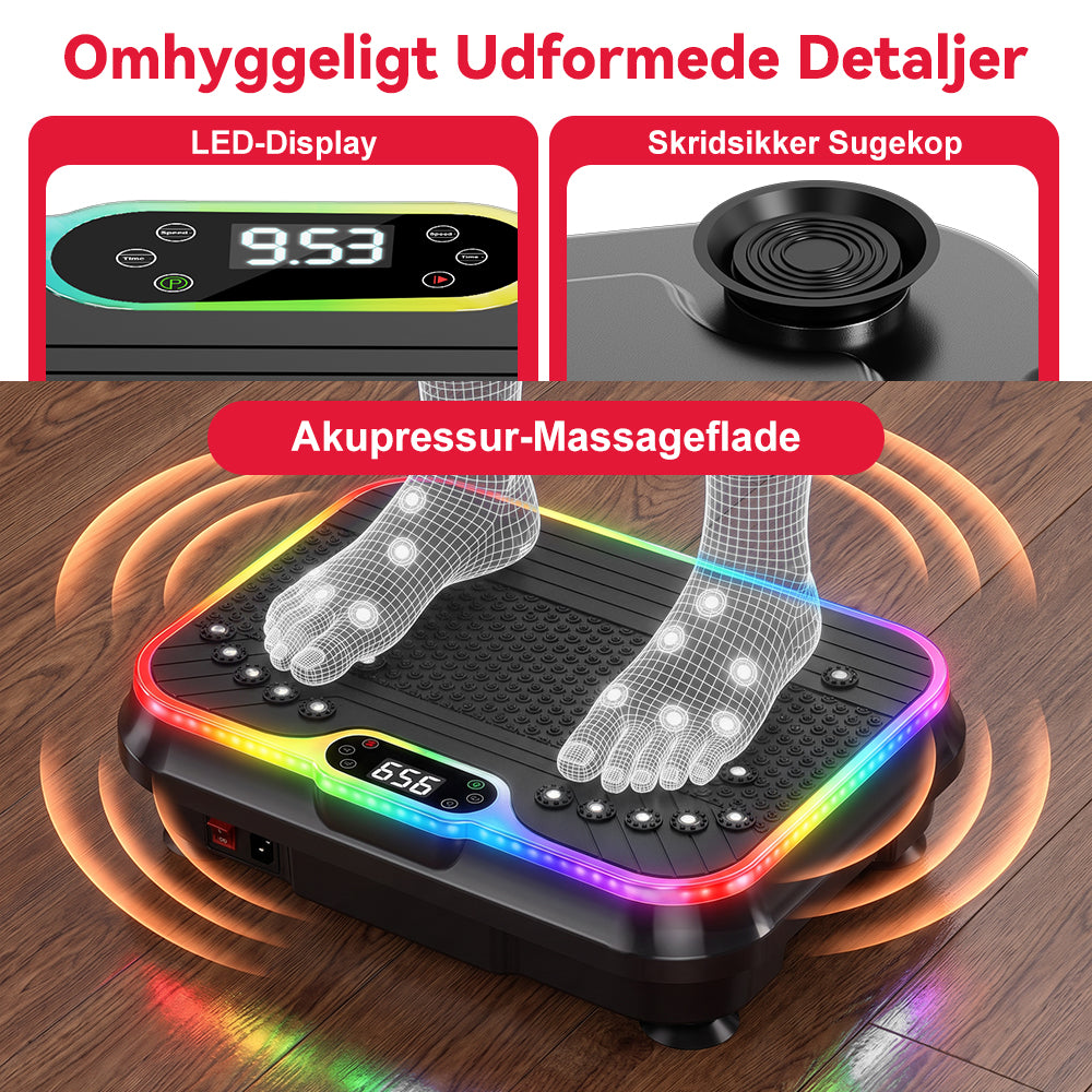 Fitness Vibrationsplade F1, 250 Intensitetsniveauer