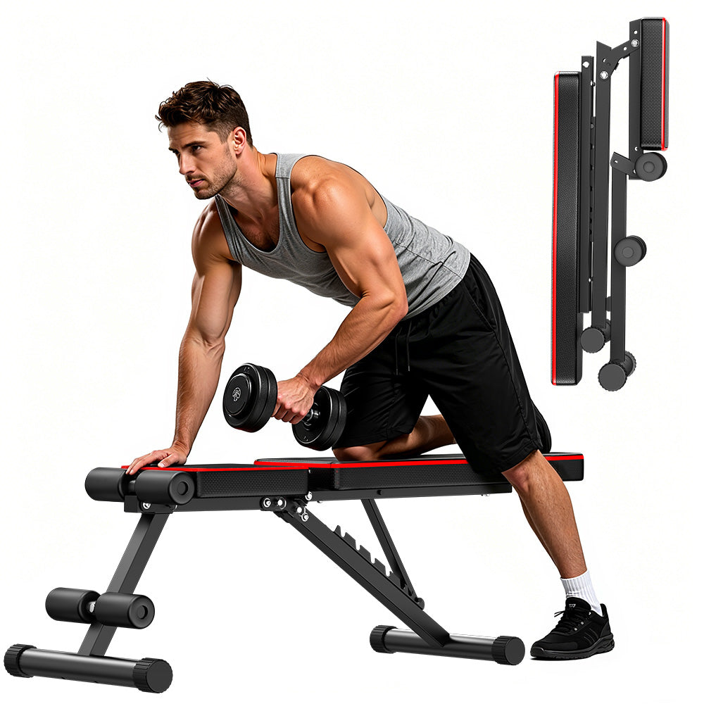 Sammenklappelig Træningsbænk B1, Justerbart Ryglæn