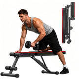 Sammenklappelig Træningsbænk B1, Justerbart Ryglæn