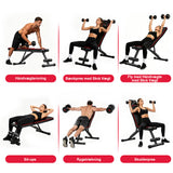 Sammenklappelig Træningsbænk B1, Justerbart Ryglæn