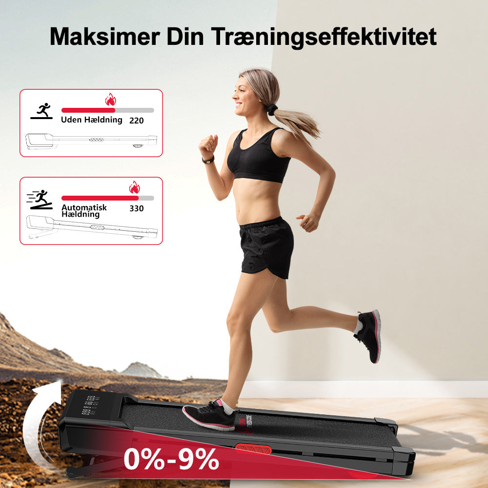 Løbebånd Y1 med 0-9 % Automatisk Hældning, Hastighed 1-10 km/t